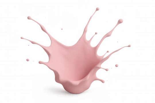 Vivid pink liquid splashing, forming dynamic droplets and fluid textures against transparent surface with energetic movement