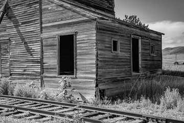 Obraz premium Dilapidated grain elevator