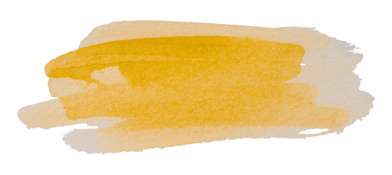 yellow watercolor background. Artistic hand paint. Isolated on transparent background.