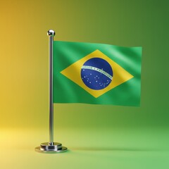 Brazilian Flag on a Stand: A Vibrant Symbol of National Pride and Cultural Heritage