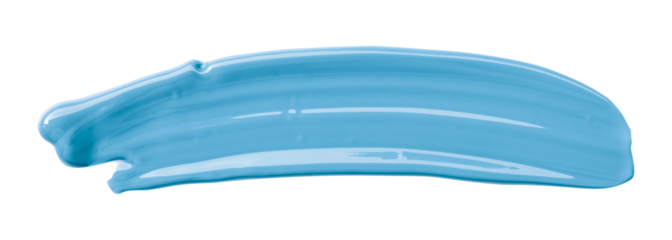 Light blue watercolor brush isolated on transparent background