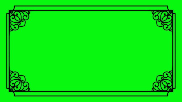 Vintage film effects on green screen. Vintage recreated frame from a silent film era. Film grain noise, distortion dirt and scratches and Light Leaks. Ideal for overlay.