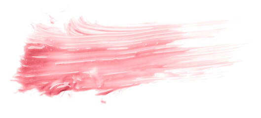 Pink watercolor brush isolated on transparent background