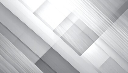 Obraz premium A geometric design showcasing overlapping shapes in shades of gray and white, creating a modern and sophisticated aesthetic.