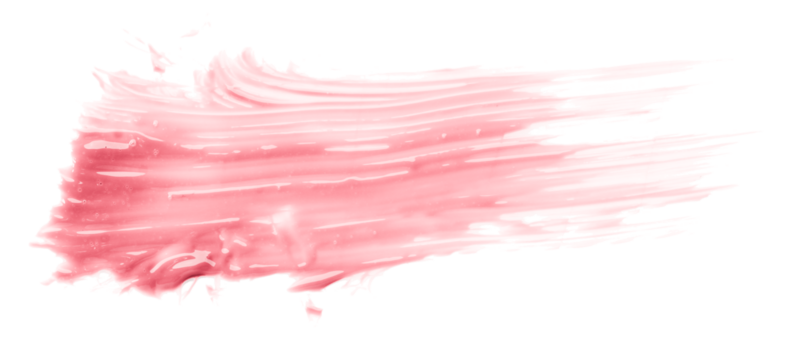 Pink watercolor brush isolated on transparent background