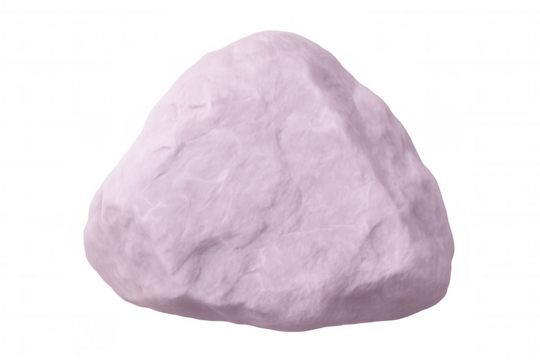 Light lavender angular stone revealing textured surface, digitally rendered against transparent backdrop
