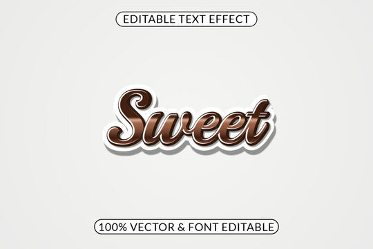 Sweet Chocolate Text Effect Editable