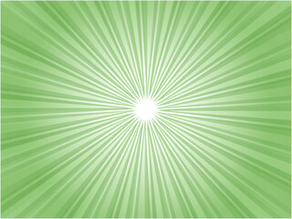 Green Radiating Sunburst Abstract Background Illustration