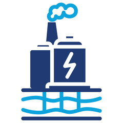 Geothermal Energy mixed color icon