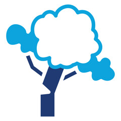 Deforestation mixed color icon