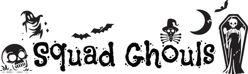 Halloween lettering typography quote art graphic