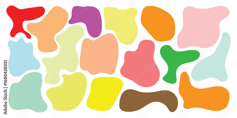 Poster blob abstracts vector elements. different kind of blob vector. blob icon vector illustration isolate