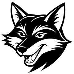 Clever Fox Face Illustration Logo Design