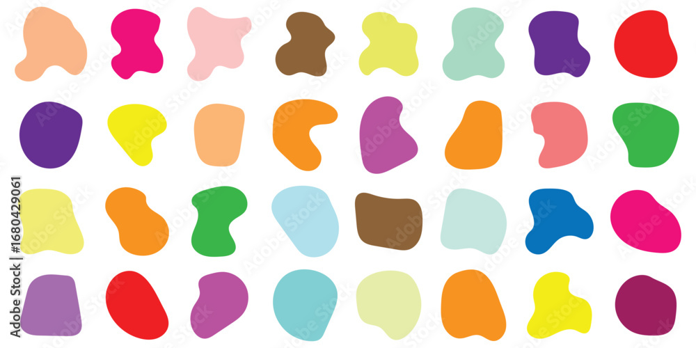 Poster blob abstracts vector elements. different kind of blob vector. blob icon vector illustration isolate