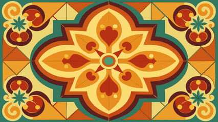 Colorful Mandala Decorative Pattern – Traditional Art Design Illustration