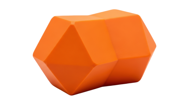 Isolated Orange Geometric Shape
