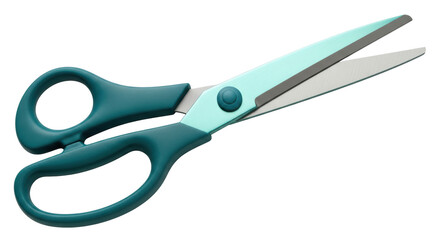 Isolated Teal Handled Scissors