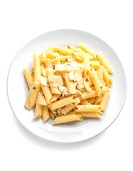 Creamy pasta dish on a plate (1)