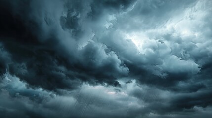 Turbulent Dark Clouds Gathering Before A Downpour