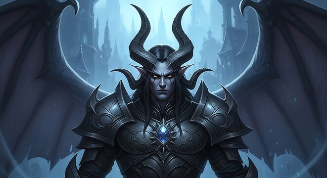 Powerful Demon Lord, Focused and Determined.