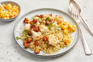 Tandoori vegetables with apple dip