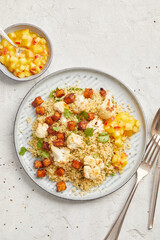 Tandoori vegetables with apple dip