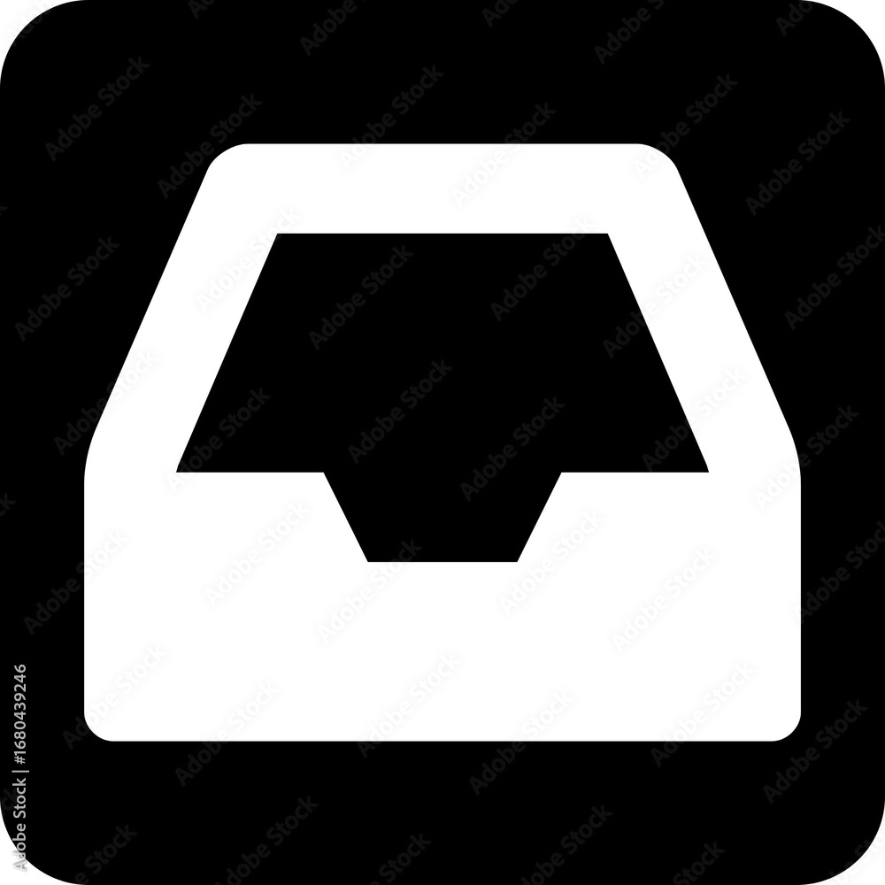 Aufkleber email inbox tray receive messages document icon flat