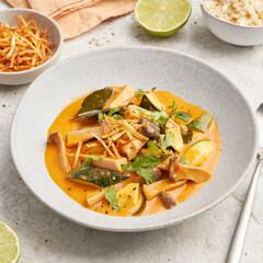 Crispy mushroom and potato curry