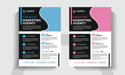 Business Marketing Agency Flyer Template for Corporate Promotion