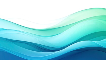 Fototapeta premium Abstract waves of teal and turquoise colors