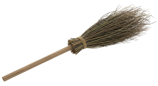 Isolated Traditional Witch's Broom