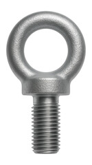 Galvanized eye bolt with a threaded end