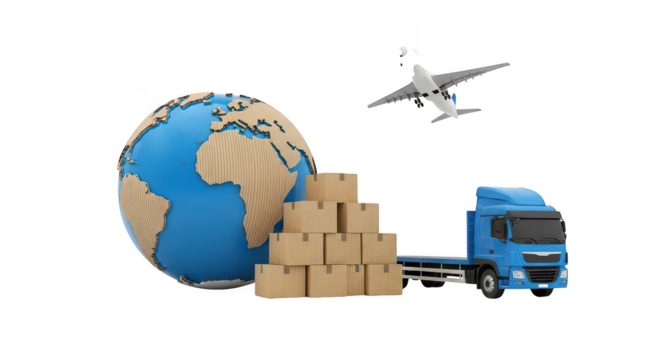 Global Shipping Logistics Concept