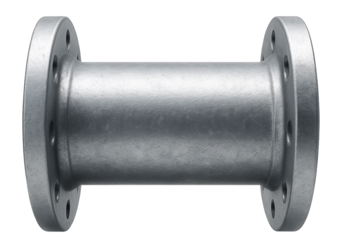 Galvanized steel pipe coupling with flanged ends