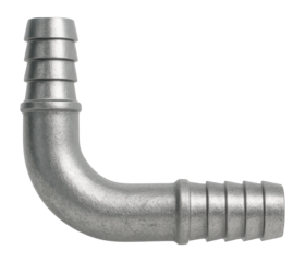 Galvanized steel pipe elbow with barbed ends