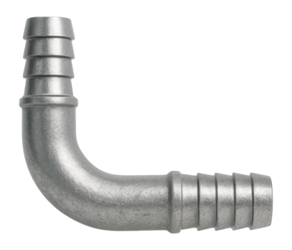 Galvanized steel pipe elbow with barbed ends