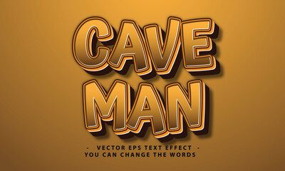 caveman text with effect illustration