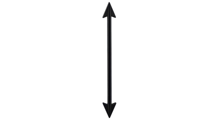 Isolated Vertical Arrow with Two Heads