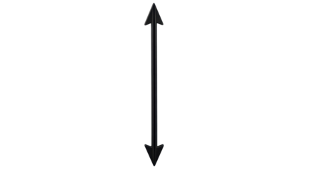 Isolated Vertical Arrow with Two Heads