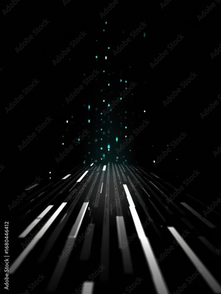 Poster dynamic light patterns create a mesmerizing visual experience in a dark environment during an abstra