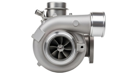 Isolated Silver Car Turbocharger