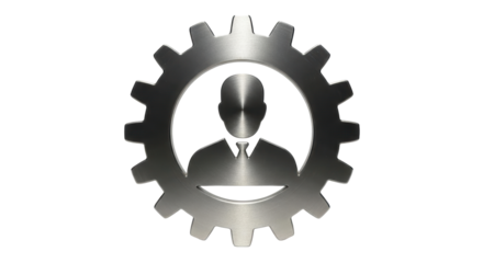 Isolated Person in Gear