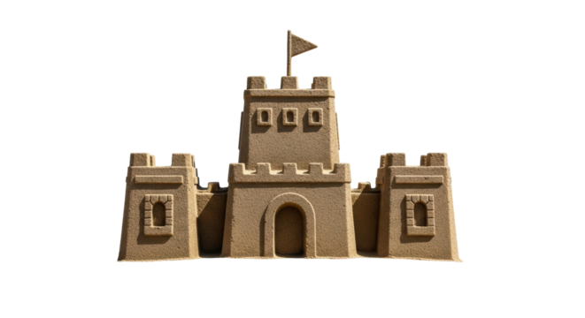 Isolated Sandcastle
