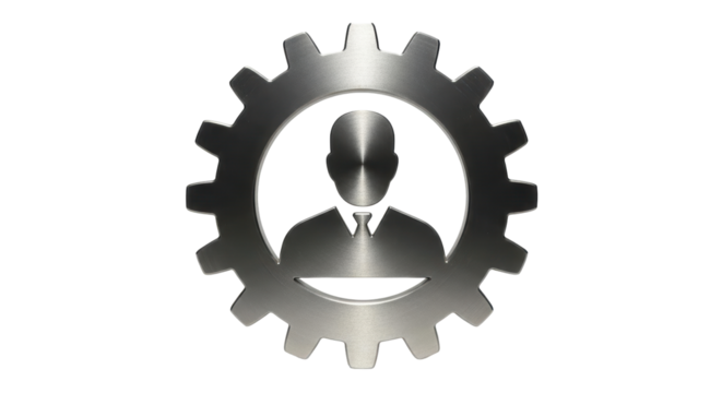 Isolated Person in Gear