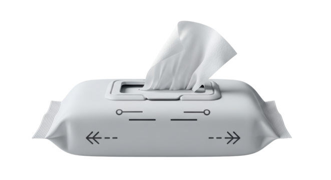 Isolated Wet Wipes