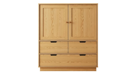 Isolated Wooden Wardrobe