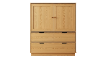 Isolated Wooden Wardrobe