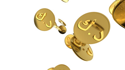 Kuwait Currency Icon Symbol. Kuwaiti Dinar. 3d illustration