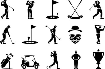 Golf, "Swing in Harmony"  Vector