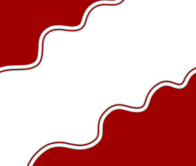 Abstract Design with Wavy Red Borders and Black Center – High-Contrast Composition Featuring Irregular Edges and Thin Black Outlines for Bold Graphic Projects and UI Elements